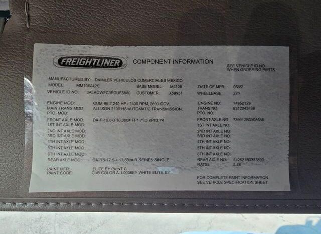 
								2023 Freightliner M2 106 full									